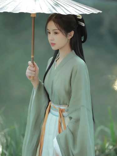 棠临阁汉服古装女超仙飘逸魏晋风长衫襦裙传统文化华服舞蹈演出服