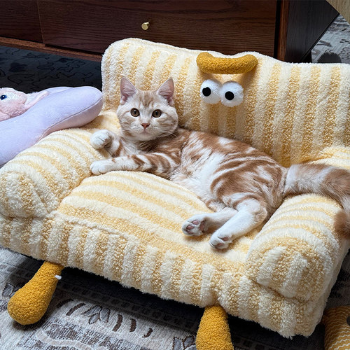 猫窝安全感猫床垫子多猫家庭狗窝