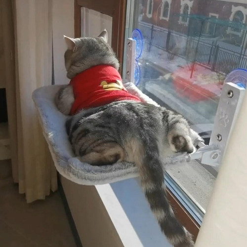 猫吊床悬挂式免打孔可折叠猫床