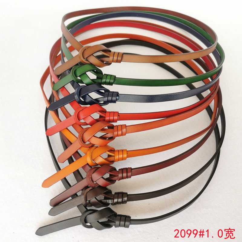 TG皮带女头层牛皮简约时尚细腰带2099中青年时尚百搭裙子装饰皮