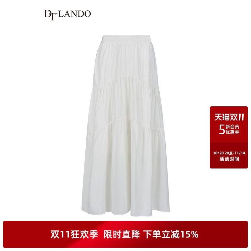 DTLANDO/商场同款25秋新品女装显瘦百搭时尚A字半身裙长款伞裙子