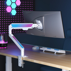 机械臂显示器支架气动升降伸缩电脑架适用于lg 27GS85Q/gp850悬臂