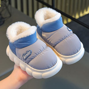 儿童棉鞋 包跟男女童小孩室内外穿保暖毛毛雪地棉靴子一脚蹬 棉拖鞋