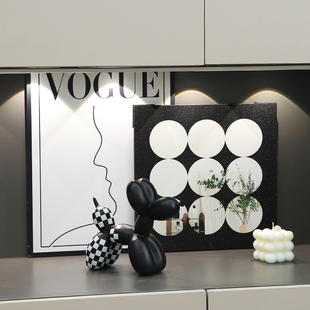 现代简约客厅电视餐柜装饰品摆件高级感小众入户玄关鞋柜装饰画