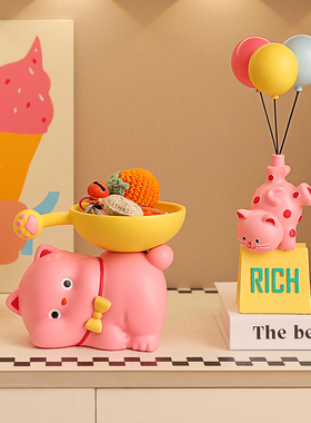 可爱猫咪入户钥匙收纳玄关摆件客厅鞋柜家居装饰品新房子乔迁礼物