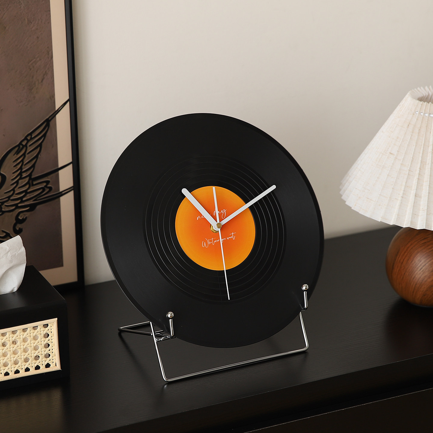 创意复古胶片电子时钟摆件摆台式钟表摆放式客厅电视柜酒柜装饰品