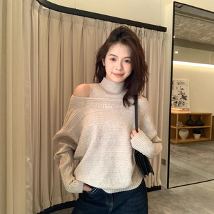 Hers一勺甜秋冬古早气质叠穿保暖毛衣+半高领背心两件套装女92826