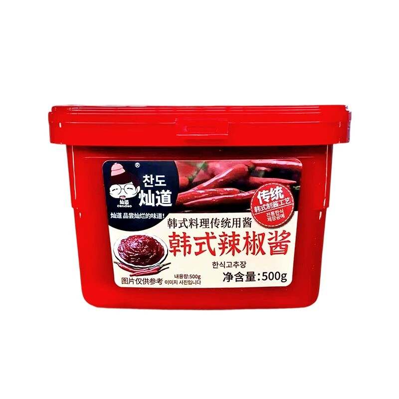 灿道韩式辣酱500g韩式金辣椒酱石锅拌饭炒年糕火锅甜辣酱韩国风味