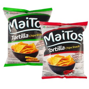 印尼进口食品 Maitos烧烤香辣味玉米片 国外袋装膨化零食70g