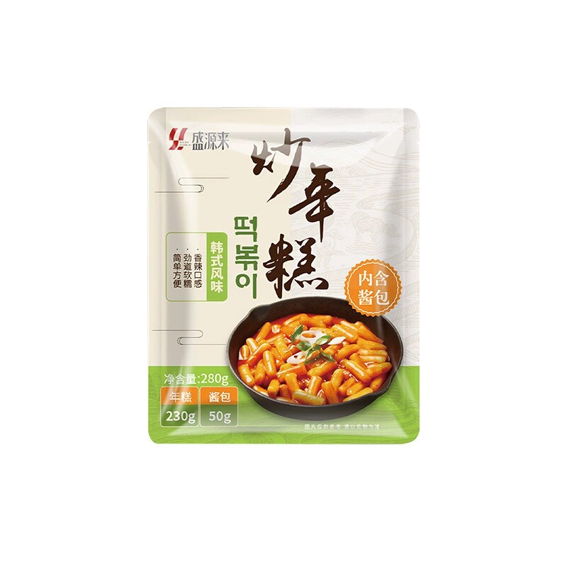 盛源来韩式辣炒年糕条韩国正宗甜辣东北速食芝士年糕火锅套餐食品