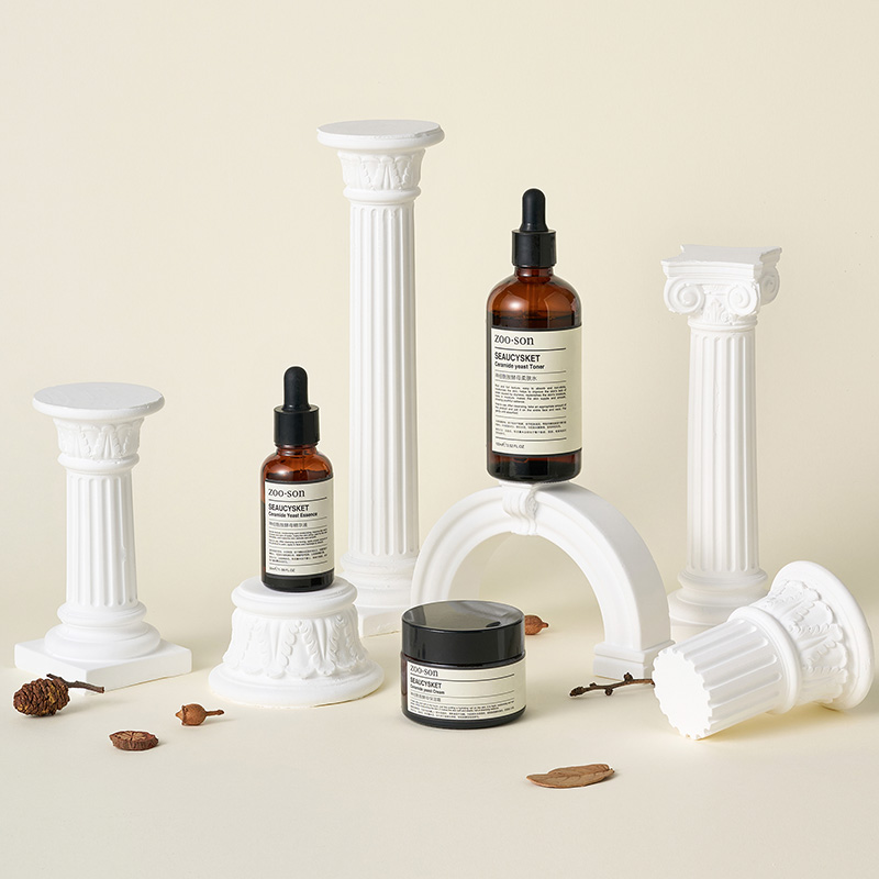 欧式白色罗马柱摆件底座