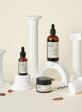 白色罗马柱拍照道具高级感化妆品陈列摆件展示台静物摄影装饰背景