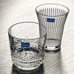 ocean进口防爆水杯啤酒杯耐热玻璃餐厅牛奶杯果汁杯家用喝水杯子