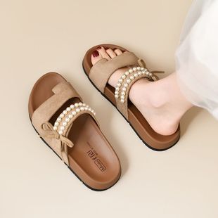 品牌清仓凉拖鞋 厚底配裙子真皮沙滩暴走 女夏外穿2025新款 巨好看