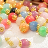 纽扣圆形流光扣配饰旗袍盘扣扣子仿玉石树脂手工复古唐装 汉服装 饰