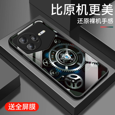 适用红米k80pro手机壳新款小米RedmiK80pro兰博基尼冠军版钢化玻璃保护套por镜头全包防摔硬壳男生潮时尚齿轮