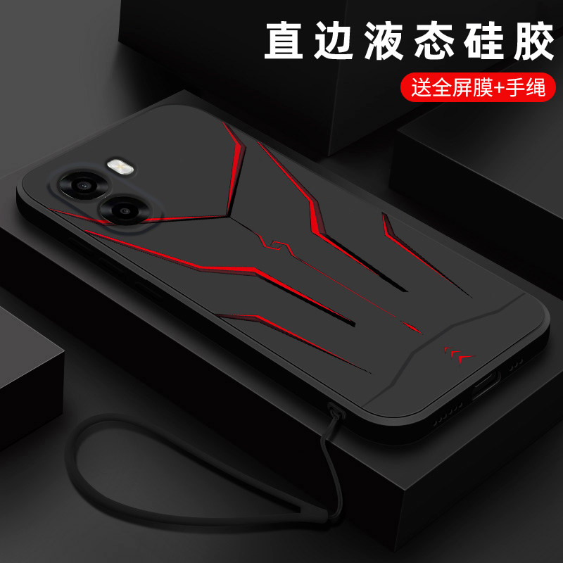 适用oppoA6s手机壳新款oppo A6i+液态磨砂硅胶软壳A6c镜头全包A6v防摔保护套男士潮个性创意卡通时尚外壳机甲