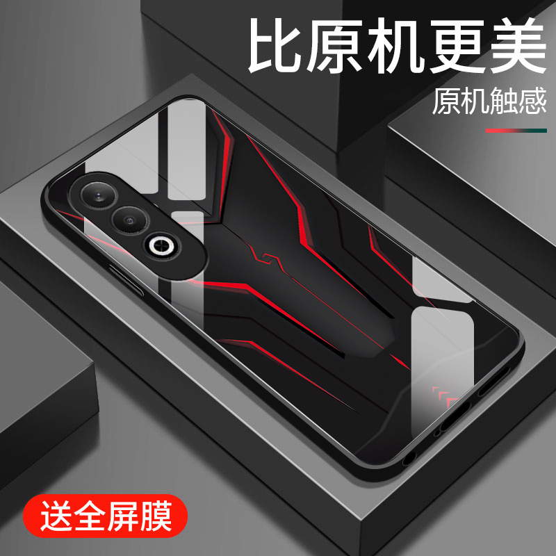 钢化玻璃硅胶软边手机壳  镜头全包防摔