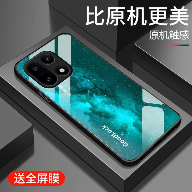 适用一加15手机壳新款oneplus15T钢化玻璃镜面保护套1+15T镜头全包防摔硬壳十五oppo男女生简约时尚外壳渐变