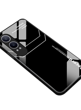 适用oppok12x手机壳新款k12钢化玻璃镜面保护套oppo k12s镜头全包k12plus防摔硬壳潮男女生简约时尚字母线条