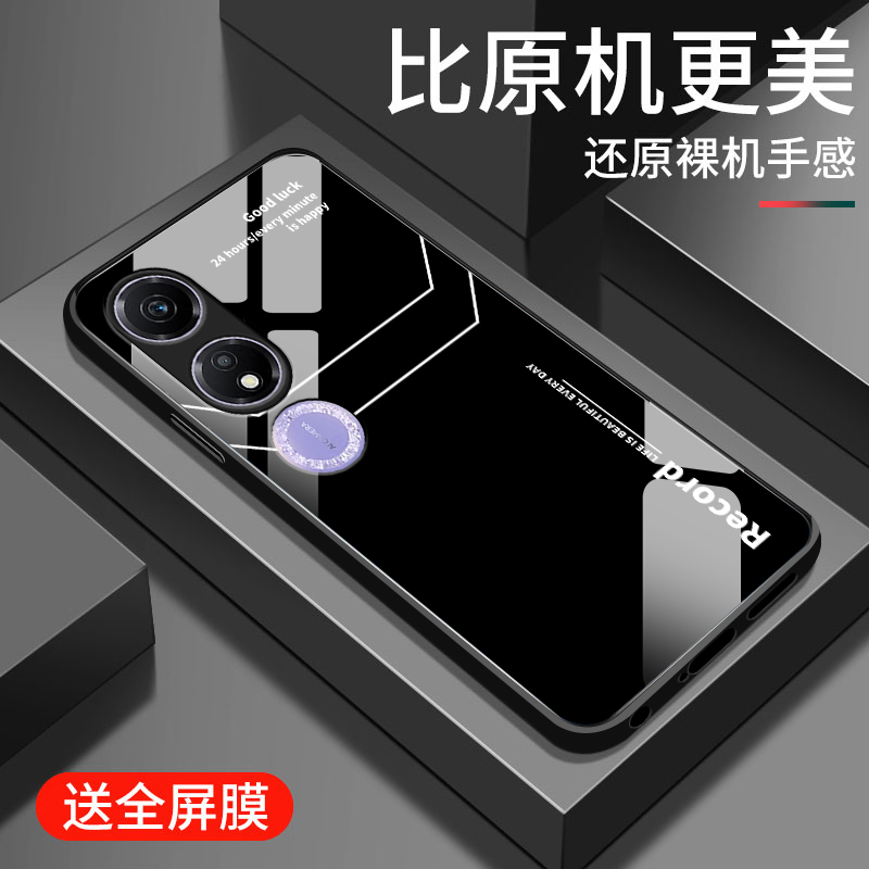 钢化玻璃硅胶软边手机壳  镜头全包防摔