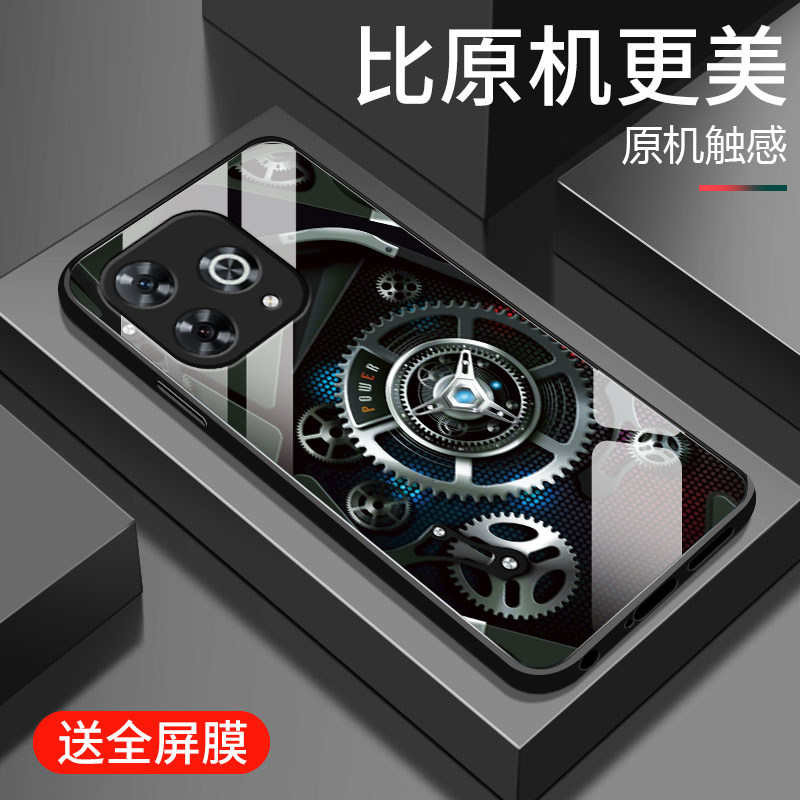 钢化玻璃硅胶软边手机壳  镜头全包防摔