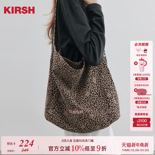 豹纹包包甜酷风帆布包女单肩包 樱桃KIRSH韩系时尚 王楚然同款