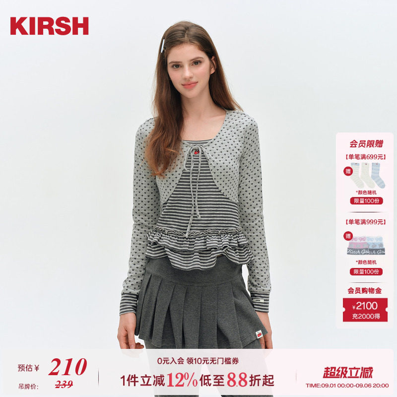 韩系KIRSH韩系甜美绣花上衣套装图片