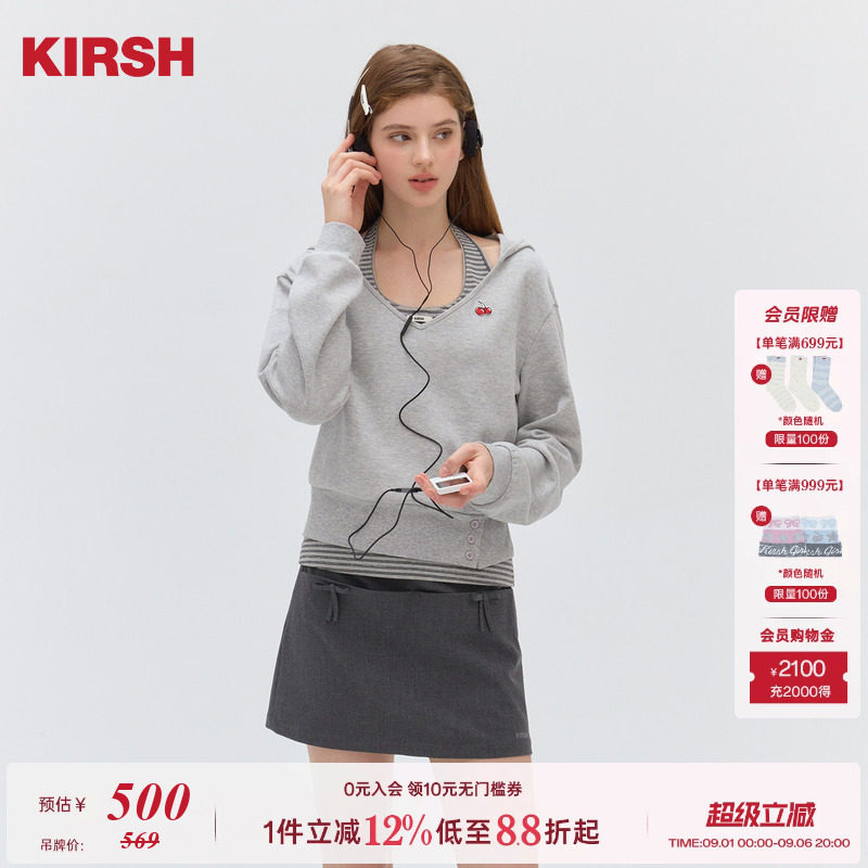 樱桃KIRSH韩系休闲两件长袖上衣图片