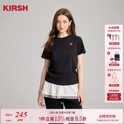 kirsh大樱桃25年圆领基础百搭