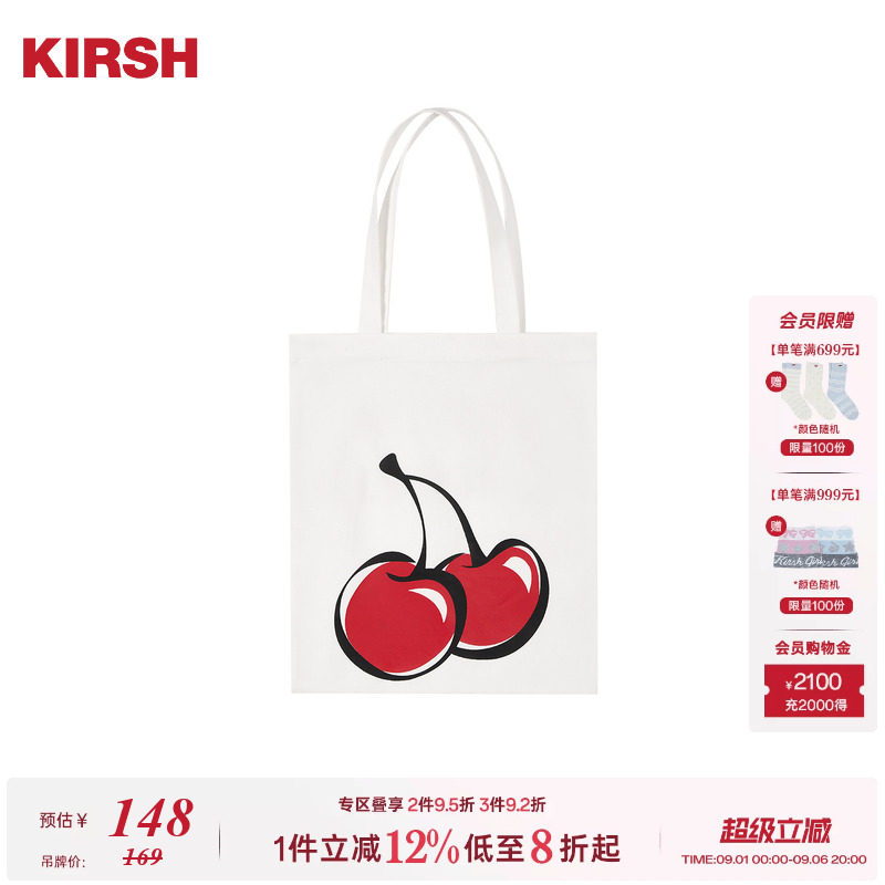 樱桃KIRSH休闲印花帆布袋图片