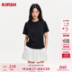 樱桃KIRSH 正肩纯色百搭显瘦上衣 T恤女2026夏季 经典 立体刺绣短袖