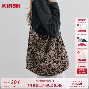 豹纹包包甜酷风帆布包女单肩包 樱桃KIRSH韩系时尚 王楚然同款