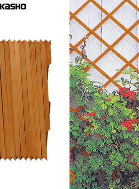 木制伸缩花爬架（黄色）天然实木篱笆墙上室内户外养花绿藤WT-C