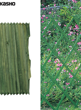 木制伸缩花爬架（绿色）天然实木篱笆墙上室内户外养花绿藤WT-G