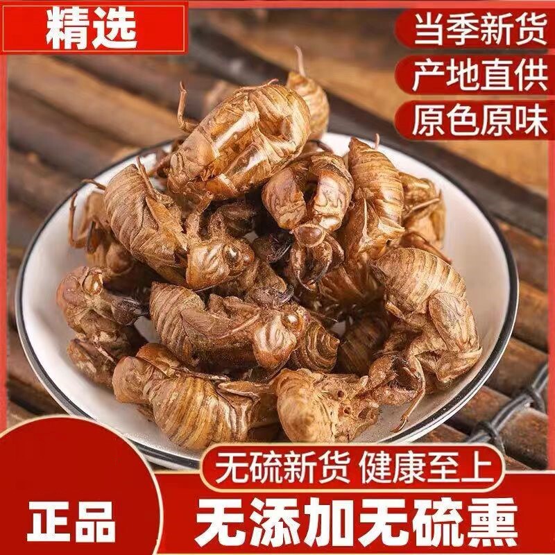 正品蝉蜕中药材500g纯正蝉蜕粉蝉壳知了壳个大完整蝉皮爬了猴壳