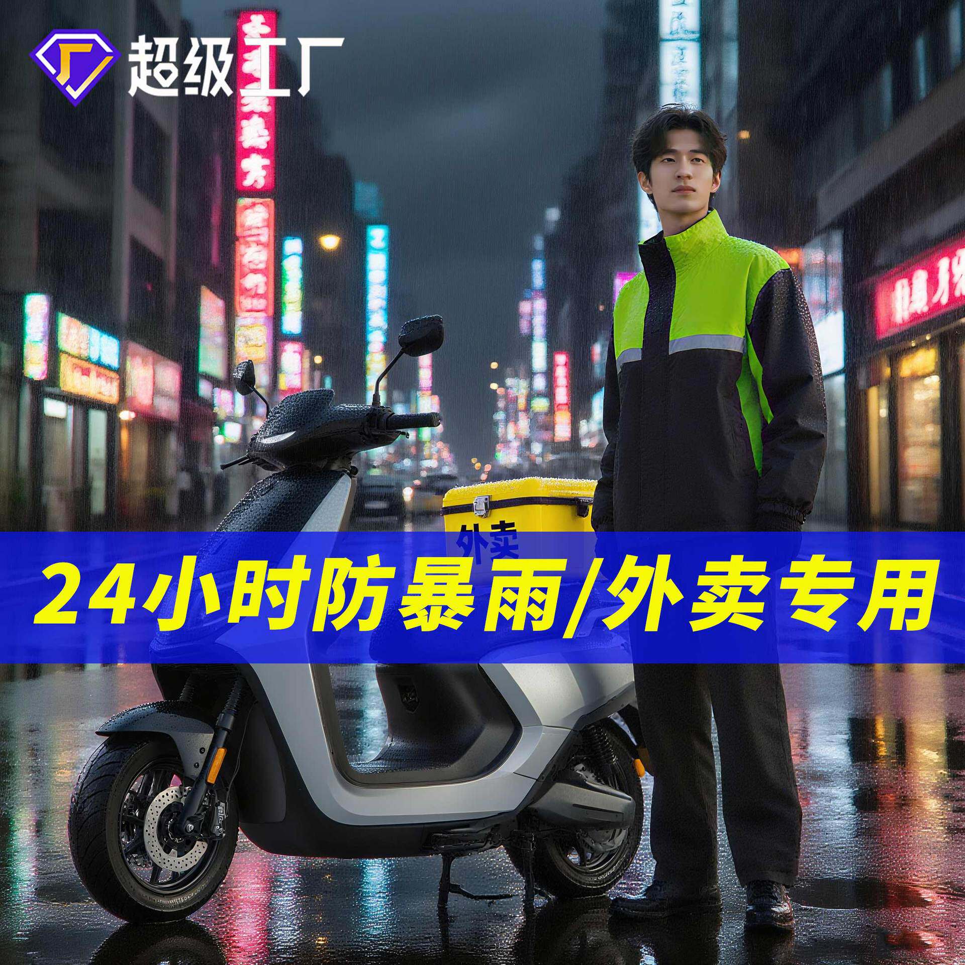 雨衣雨裤套装成人雨衣分体式男外卖骑手用摩托车电动车防暴雨骑行