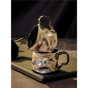 COCO 轻奢高级感陶瓷女高颜值马克杯创意家用优雅好看的咖啡杯子