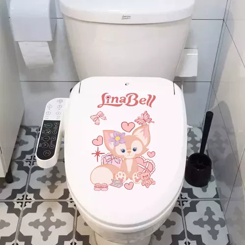 Милый туалет, водонепроницаемая наклейка, креативные мультяшные наклейки, не оставляет следов