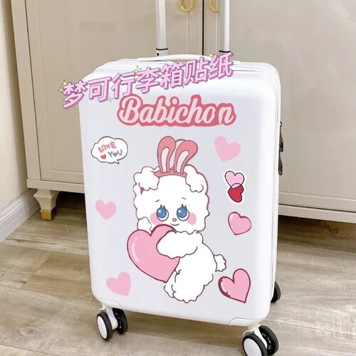 卡通可爱兔子行李箱贴纸大张旅行箱拉杆箱墙壁冰箱装饰贴画防水