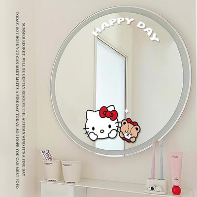 镜子装饰贴波点kitty浴室镜子diy改造贴画2025新款卫生间玻璃贴纸