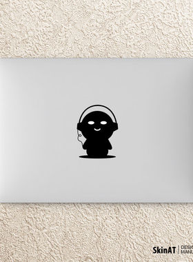 SkinAT适用于苹果笔记本Logo贴纸Macbook Air Pro外星人创意贴膜