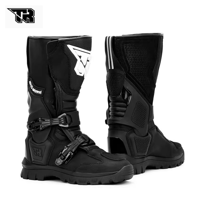 摩旅长途防水拉力靴防护越野靴