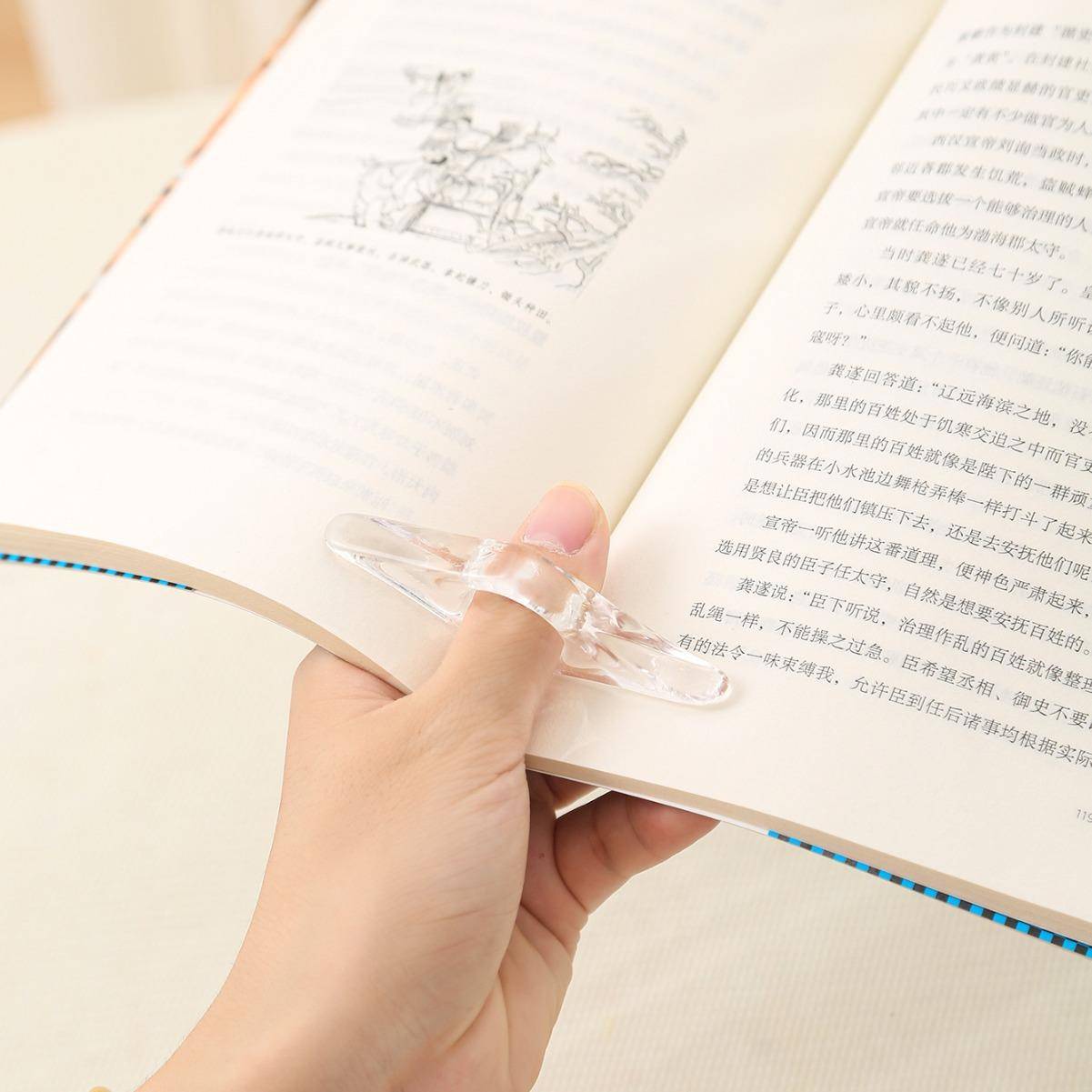 爆款shein亚马逊temu热销拇指书撑亚克力按压书签 压书阅读辅助器