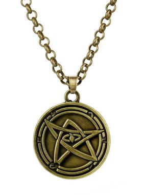 跨境货源 CTHULHU克苏鲁神话死灵之书印章魔符项链五芒星钥匙扣