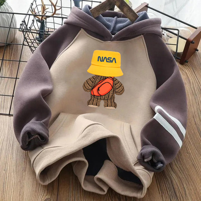 外搭秋冬季超火有帽童装