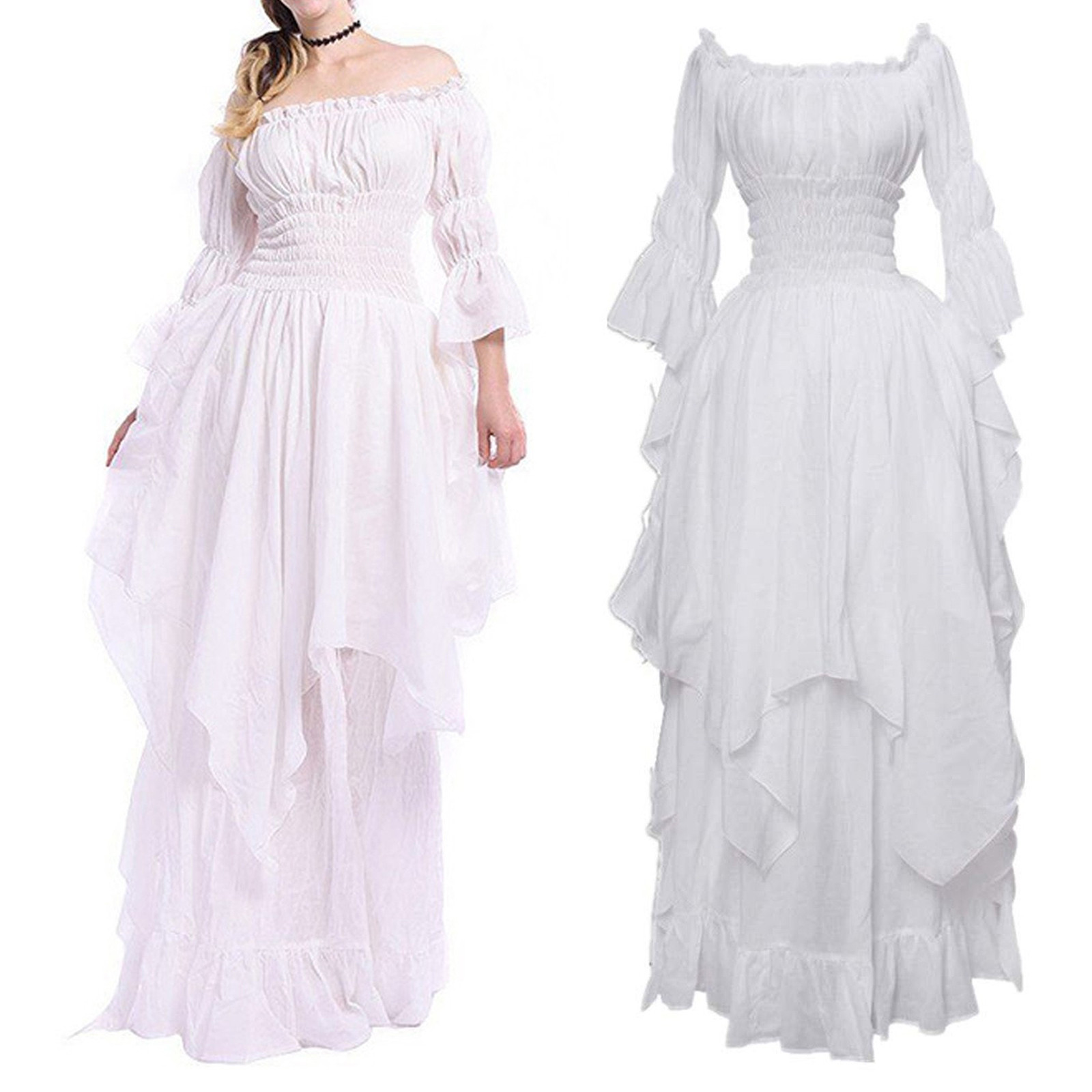 newVintage lace flared sleeve dress 复古蕾丝喇叭袖中腰连衣裙