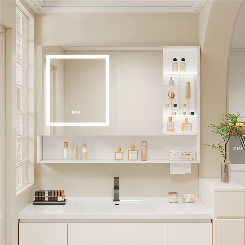 一体太空铝洗手间浴室镜柜