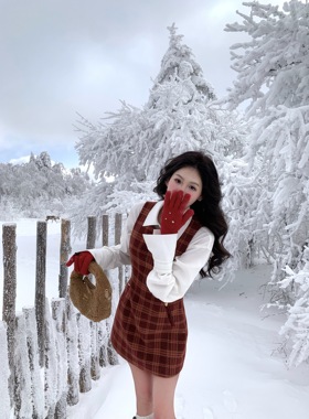 八盖pinky piggy 心愿启示 收腰爱心扣背心裙红色连衣裙新年战衣