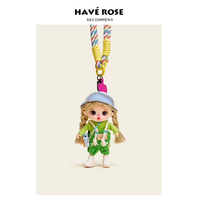 HAVEROSE小萝莉玩偶挂绳可爱萌娃娃人形周边背包挂件公仔摆件女孩